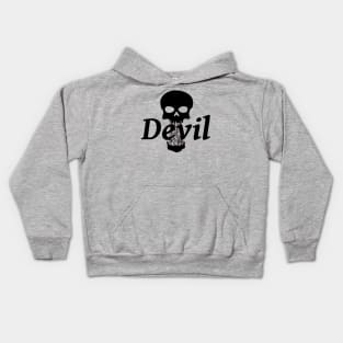 Devil with a skull for Gothic fashion Kids Hoodie